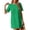 Green, variant on Women's Summer Casual Solid Round Neck Short Sleeve Mini Dress