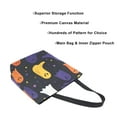 thumbnail image 3 of FORMRS Womens Canvas Tote Bag with Zipper Inner Pocket Shoulder Handbag, Halloween Colorful Ghosts, 3 of 7