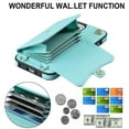 thumbnail image 4 of Mantto Crossbody Wallet Women Case for iPhone 15, [RFID Blocking] CRedit Card Holder Phone Case with Strap Leather Purse with Lanyard Magnetic Flip Cover Girl For iPhone 15, Blue, 4 of 10