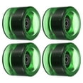 thumbnail image 1 of Uxcell 70mm 78A avec Roues de Croisière Souples Noires ABEC-9, Roues de Rue, Planche à Roulettes, Vert Clair 4 Pack, 1 of 5