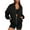 Black, variant on Zip Up Sweatshirts for Women No Hood Fall Casual Bomber Jacket Fleece Athletic Sweat Jackets with Pockets Green 2XL
