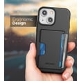 thumbnail image 6 of Encased Phantom Designed for iPhone 13 Wallet Case (2021) Protective Phone Case with Card Holder (4 Credit Card Capacity) Black, 6 of 7