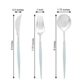 thumbnail image 2 of Balsa Circle 24 Silver Blue Disposable Plastic Cutlery Spoon Fork Knife Set Wedding Catering, 2 of 8