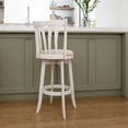 thumbnail image 3 of Hillsdale Savana Wood Bar Height Swivel Stool, White, 3 of 15