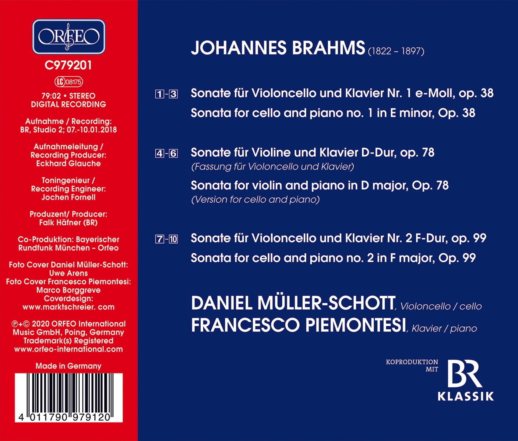 Daniel Müller-Schott - Johannes Brahms: The Cello Sonatas - Music & Performance - CD