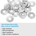 thumbnail image 3 of 304 Stainless Steel Flat Washers M8x22mm Belleville Spring Disc Washer Conical Knurled Metric Gasket 50 Pack, 3 of 6