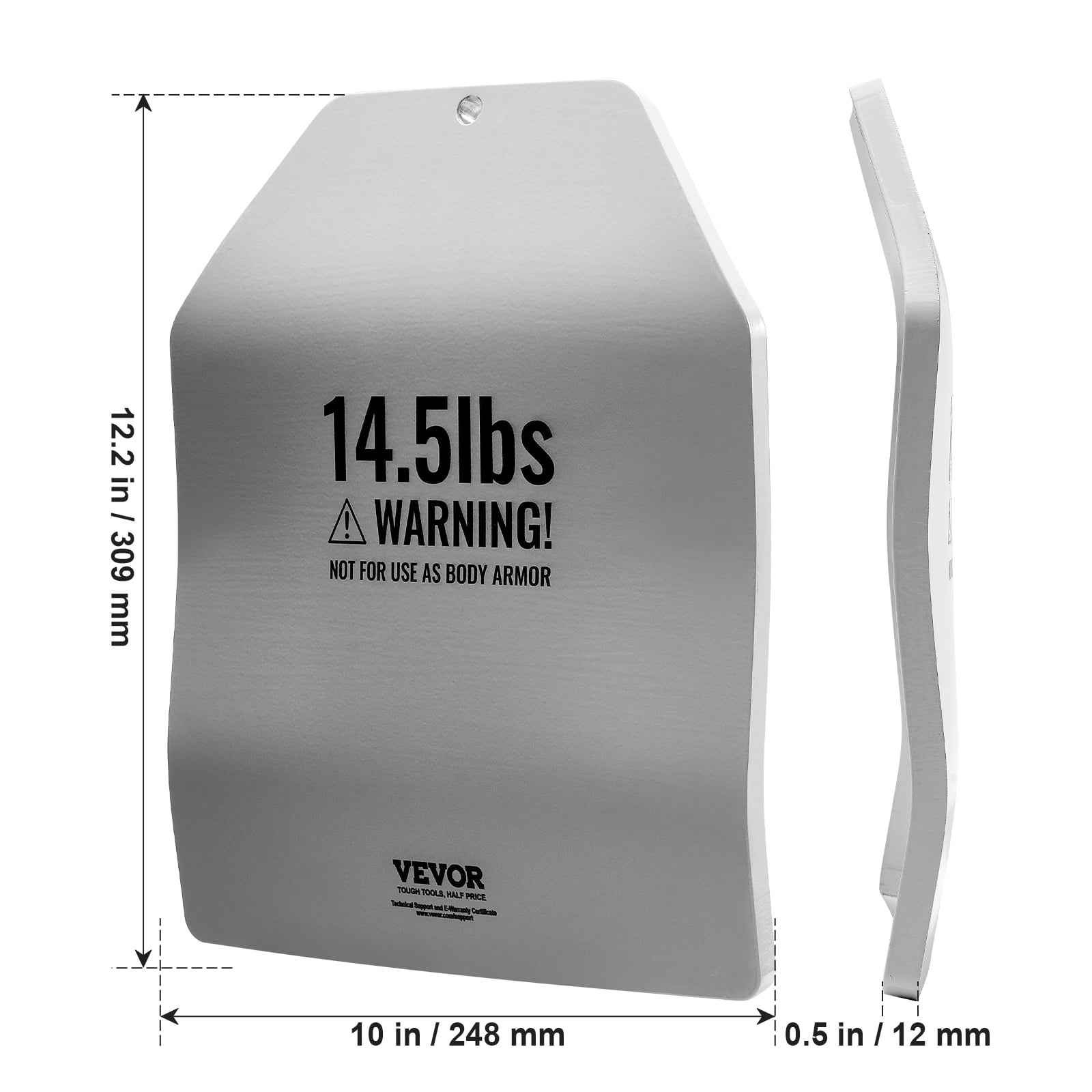 VEVOR Curved Weight Vest Plates, 14.5 LB Pairs, Premium Steel Weighted plates, Contoured Ergonomic Fit – WODs, Additional Weight for Weight Vests, for Strength Training, Running, Heavy Workouts