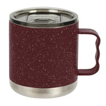FIFTY/FIFTY Stainless Steel Vacuum Insulated Camp Mug - 15oz - Brick Red Speckled with Slide Lid