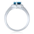 thumbnail image 4 of Samriddhi Creations Pear Cut Blue Topaz Engagement Ring, Moissanite Statement Ring, Dainty Promise Ring, Anniversary Gift for Her, 4 of 6