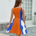 thumbnail image 6 of Blue And Orange Dress Summer Street Style Dresses Female Sleeveless Printed Sundress, 6 of 7