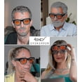 thumbnail image 2 of Anti-Blue Light Blocking Computer Glasses with Amber Lens, Over-Glasses Fit for Sleep Improvement, Black/Red, 2 of 5