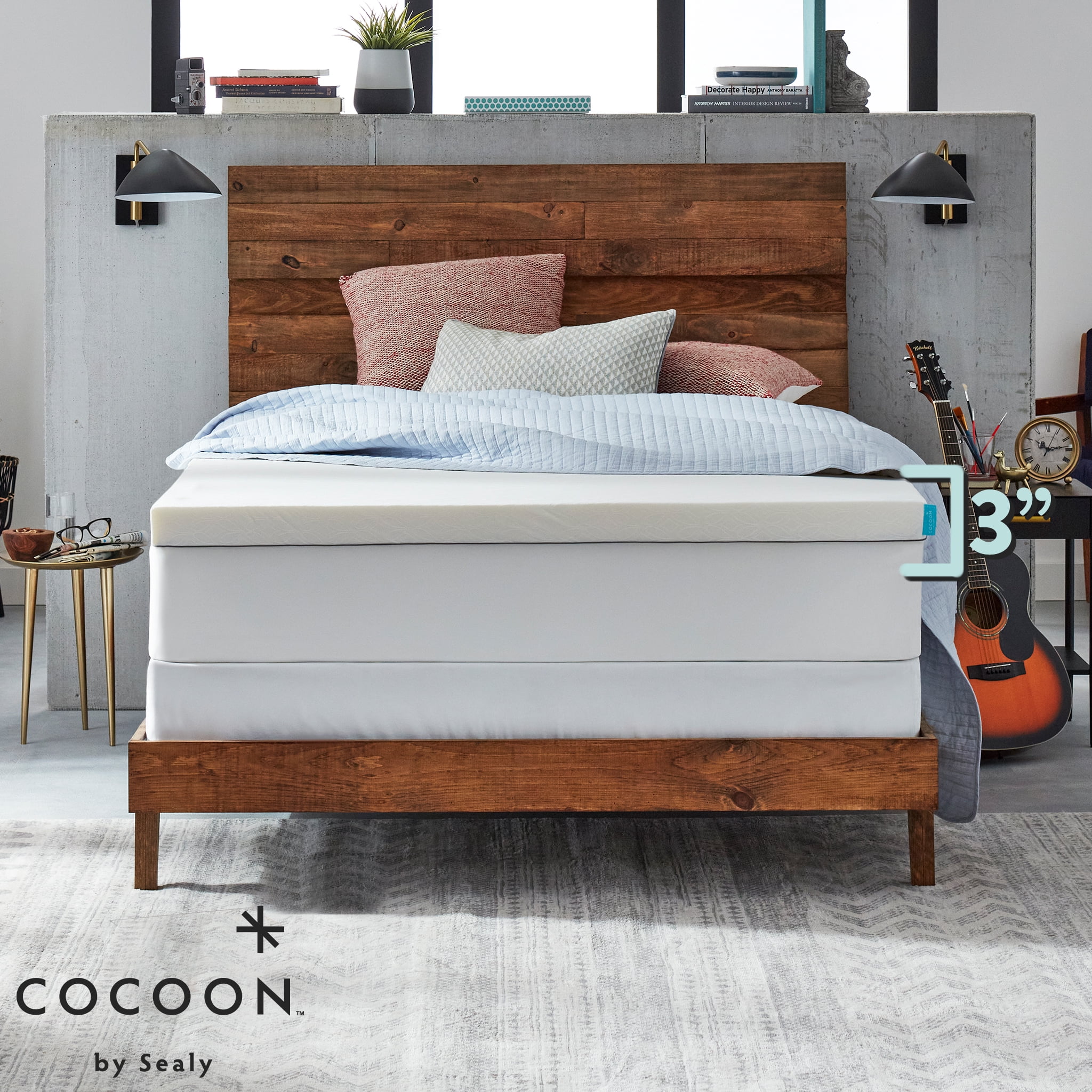 Cocoon by Sealy 3” Chill Memory Foam Mattress Topper, Full