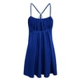 thumbnail image 7 of Kukoosong Women's Spaghetti Strap Mini Dress, Loose Flowy Sleeveless Beach Dresses, Casual Summer Vacation Swing Short Sundress Multi Straps Back Tank Dress, 7 of 7