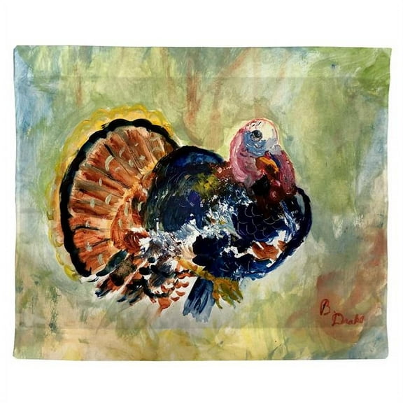 Betsydrake TP1165 24 x 30 in. Colorful Turkey Wall Hanging