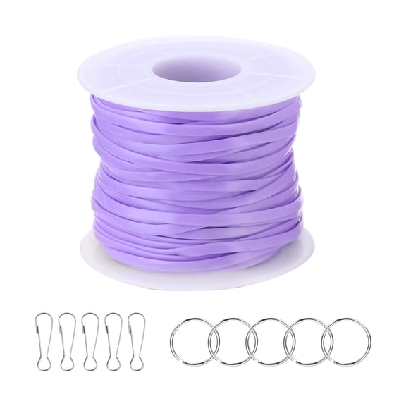 Uxcell Lanyard String Kit, Lacing Cord with Accessories, Purple