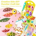 thumbnail image 4 of Kids Craft Hole Punch Set, Embossing Tool with Multiple Shapes & Safety Scissors, DIY Art Supplies for Children, Storage Box Included, 4 of 7