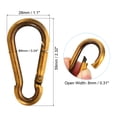 thumbnail image 2 of Unique Bargains 6mm Spring Snap Hook Clips Chain Quick Links Connector Ring Lock 132 Lbs Gold Bronze 6 Pack, 2 of 6