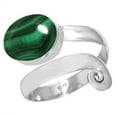 thumbnail image 1 of 925 Silver Ring For Women - Teens Green Natural Malachite Stone Silver Ring Size 12 May Birthstone Fashion Silver Ring Size 12 Gift For Girl Friend On Cocktail Party 925 Gemstone Silver Jewelry, 1 of 6