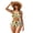 Bee Vintage Sunflower, variant on Gothic Skulls Roses Print Womens Tummy Control Bathing Suits Modest High Waisted Bikini Sets Cute Halter Tie Back 2 Piece Swim Suit, 3XL
