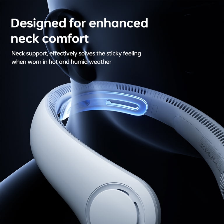 JISULIFE Upgraded Portable Neck Fan, 6000mAh Rechargeable with