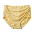 thumbnail image 2 of HUPOM No Show Panties For Women Seamless Girls Underwear High Waist Casual Belt Maternity Waist Yellow 2XL, 2 of 3