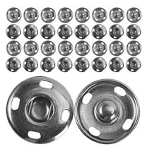 Soimiss 100Pcs Metal Button Snap Fasteners Sew on Clothes for Jackets Pants and Coats
