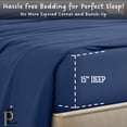 thumbnail image 3 of Full XL 6-Piece Sheet Set 700-Thread Count 100% Pure Organic Cotton, 15" Deep Pockets (1 Flat, 1 Fitted, 4 Pillowcases) - Mediterranean Blue, 3 of 7