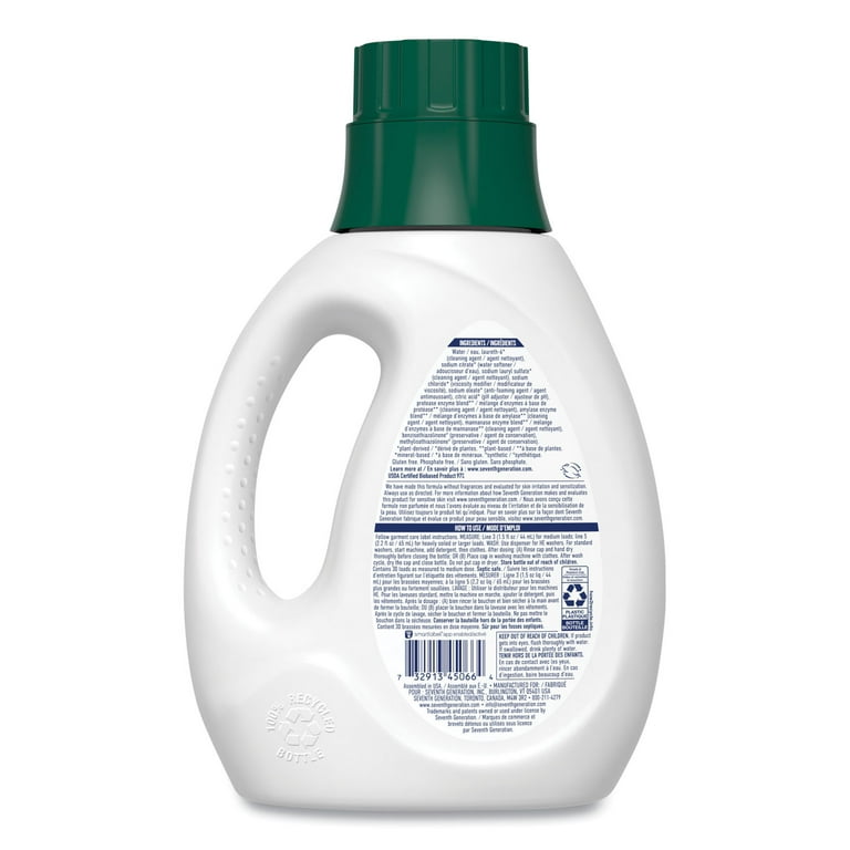 Natural Liquid Laundry Detergent, Fragrance Free, 45 oz Bottle Natural Liquid Laundry Detergent, Fragrance Free, 45 oz Bottle