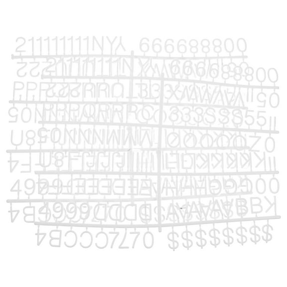 Supvox Plastic Board Letters Plastic Letters Felt White 2Pcs