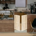 thumbnail image 2 of Swinging Door, Interior Pine Wood Cafe Doors, Auto Close Partition Door with 4 Hinges, for Hallway Porch Kitchen Bar Stairs Entrance, 27.55 * 35.43 in, Log Color, 2 of 9