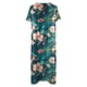 thumbnail image 4 of Puntoco Vestido De Manga Corta Con Cuello En V, Informal De Verano Para Mujer, Con Botones Estampados, Bolsillos Y Dobladillo Grande En Color Verde Militar Xxl, 4 of 4
