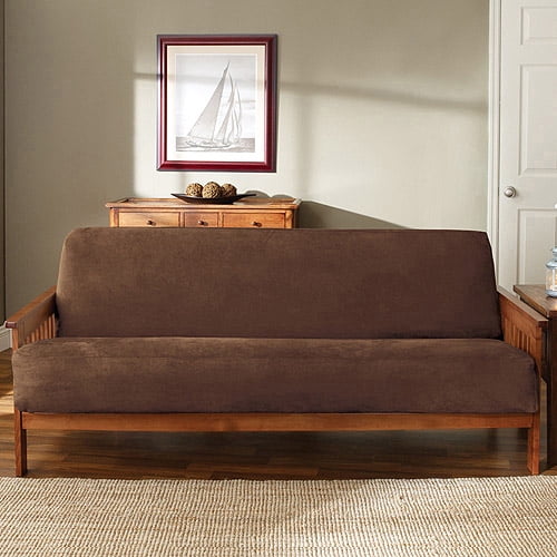 NEW Taupe Suede FUTON COVER Full Size MADE IN USA brown/grey 