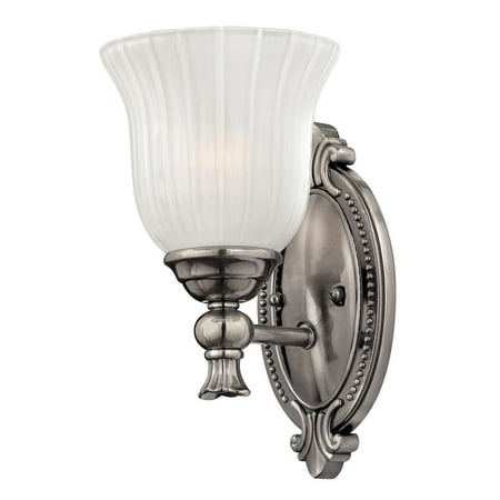 Nickel Finish Bath Fixture - Francoise 1-Light Vanity Light in Polished Antique Nickel