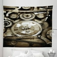 thumbnail image 1 of Industrial Tapestry, Pieces of Old Mechanism Close up Gears View Grunge Antique Cogs Technical Image Print, Fabric Wall Hanging Decor for Bedroom Living Room Dorm, 5 Sizes, Sepia, by Ambesonne, 1 of 1