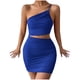 thumbnail image 1 of Vestidos Para Mujer Casual Color Sólido Diseño de Moda Cordón de Cadera Vestido Corto de Un Hombro Odeerbi  ODB146210, 1 of 5
