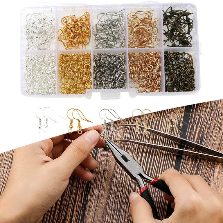 Papaba Jewelry Making Kit,1 Box DIY Multi-Color Jewelry Making Kit Metal Open Jump Rings Earrings Craft Kit for Girls, Adult Unisex, Size: One Size