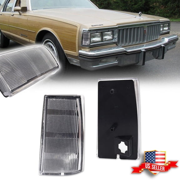 GTINTHEBOX Clear Lens Side Marker Lights For 1981-1985 Chevy Impala / Caprice & Pontiac Safari