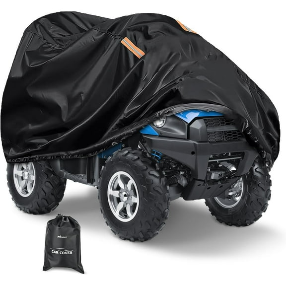 Nilight ATV Cover Waterproof 420D Heavy Duty Ripstop Material Black Protects 4 Wheeler from Snow Rain All Season All Weather UV Protection Fits up to 100"(100'' Lx47''W x 43''H)