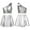 Silver, variant on iiniim Girls Cheerleading Costumes Crop Top with Pleated Skirt Shiny Jazz Hip Hop Performance 3-14 A Gold 13-14