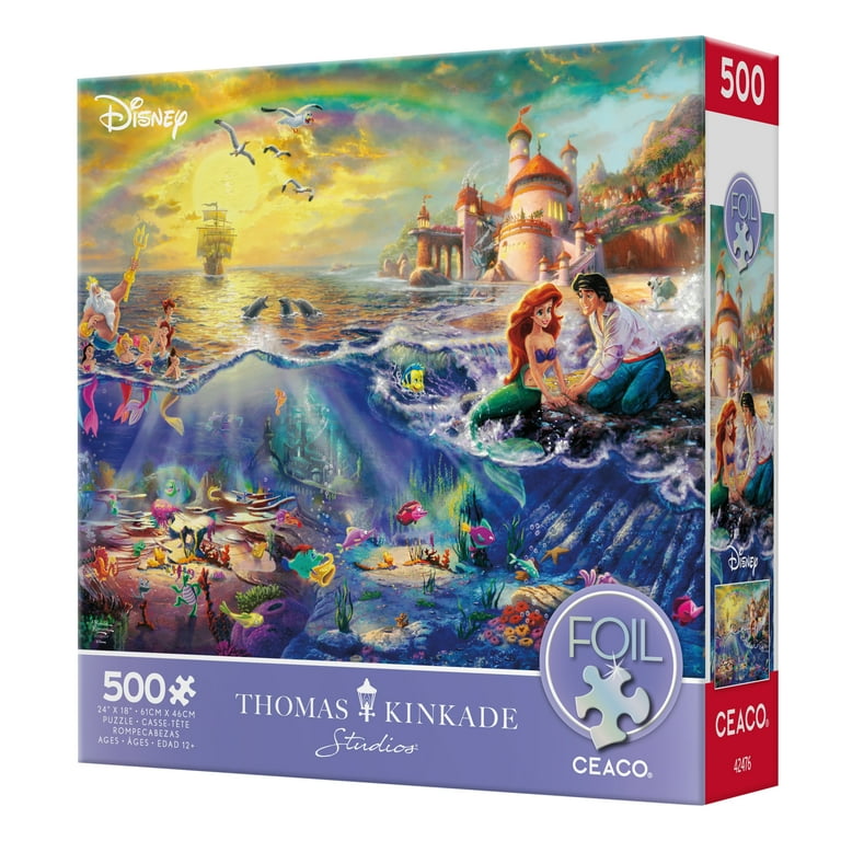 Ceaco 500 Piece Foil The Little Mermaid (Thomas Kinkade Disney