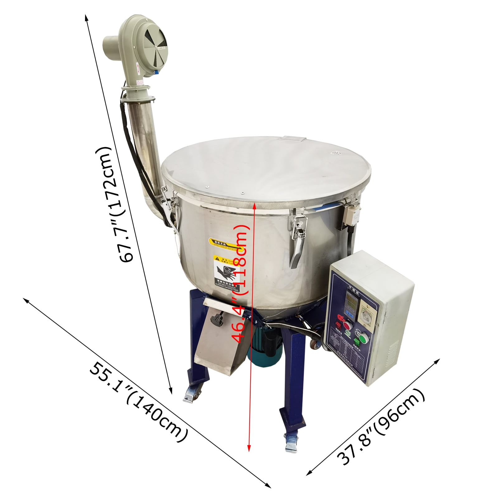 100kg Industrial Blender Mixer Vertical Color Mixer Powder Plastic Granule Mixing Machine 220V