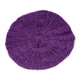 thumbnail image 2 of Pink Season Women Fall Winter Hat Knitted Bonnet Solid Color Elastic Twisted Texture Keep Warm Beret Photo Prop Cap for Outdoor Activities Travel Cycling, 2 of 2