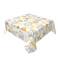 thumbnail image 2 of Wukai Rabbit And Milk Tea Waterproof Tablecloth for Kitchen Dining, Fits Square Tables for 2-4 Seats -60"x60", 2 of 7