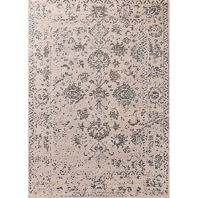 Ahgly Company Indoor Rectangle Mid-Century Modern Rose Purple Oriental ...