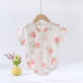thumbnail image 2 of JUMEYU Baby Girl Summer Clothes Newborn Baby Short Sleeve Bodysuit Baby Clothes 0 3 6 9 12 18 24 Months (Pink,6-9 Months), 2 of 4