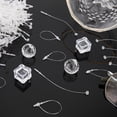 thumbnail image 4 of 2000pcs Plastic Price Tag Chains Fastener Hang Tag Snap Lock Pins Clear 83x3.5x4.5mm, 4 of 6