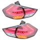 thumbnail image 1 of Lámpara de señal trasera del coche, conjunto de luces traseras LED de 4 piezas Lámpara exterior del coche Lámpara trasera LED Diseño aerodinámico, 1 of 8