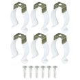 thumbnail image 1 of T8 U Clips Soporte para LED Luz Bombilla Montaje Soporte Inoxidable Acero Fluorescente Tubo Soporte con Tornillos Paquete de 6, 1 of 5