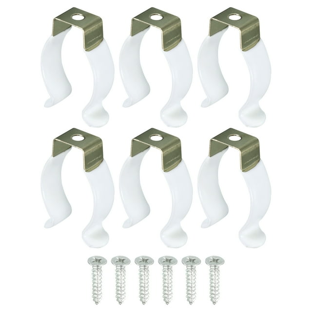 T8 U Clips Soporte para LED Luz Bombilla Montaje Soporte Inoxidable Acero Fluorescente Tubo Soporte con Tornillos Paquete de 6