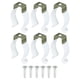 thumbnail image 1 of T8 U Clips Soporte para LED Luz Bombilla Montaje Soporte Inoxidable Acero Fluorescente Tubo Soporte con Tornillos Paquete de 6, 1 of 5